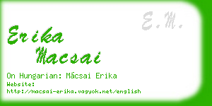erika macsai business card